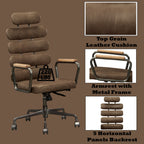 ACME 92108 Calan Executive Office Chair, Retro Brown Top Grain Leather