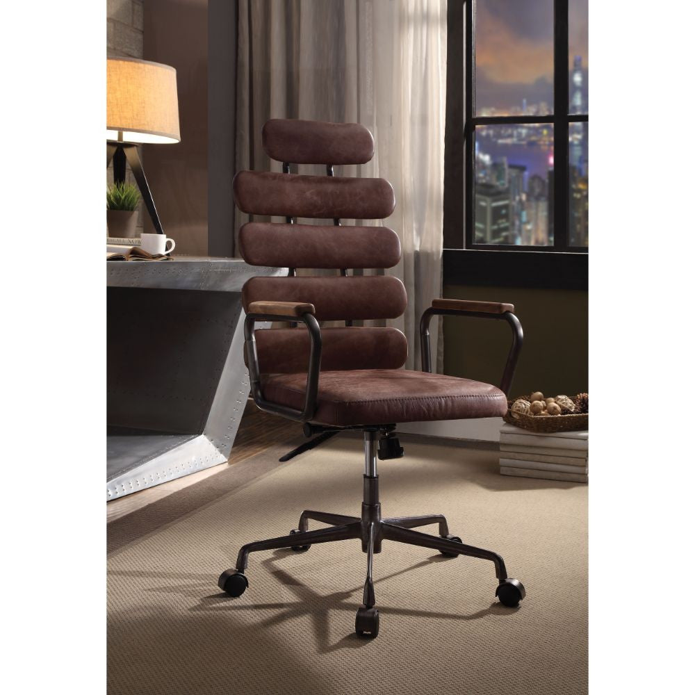 ACME 92110 Calan Executive Office Chair, Vintage Whiskey Top Grain Leather