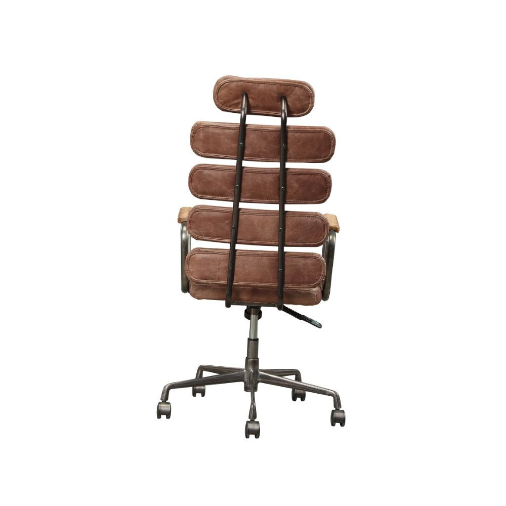 ACME 92110 Calan Executive Office Chair, Vintage Whiskey Top Grain Leather
