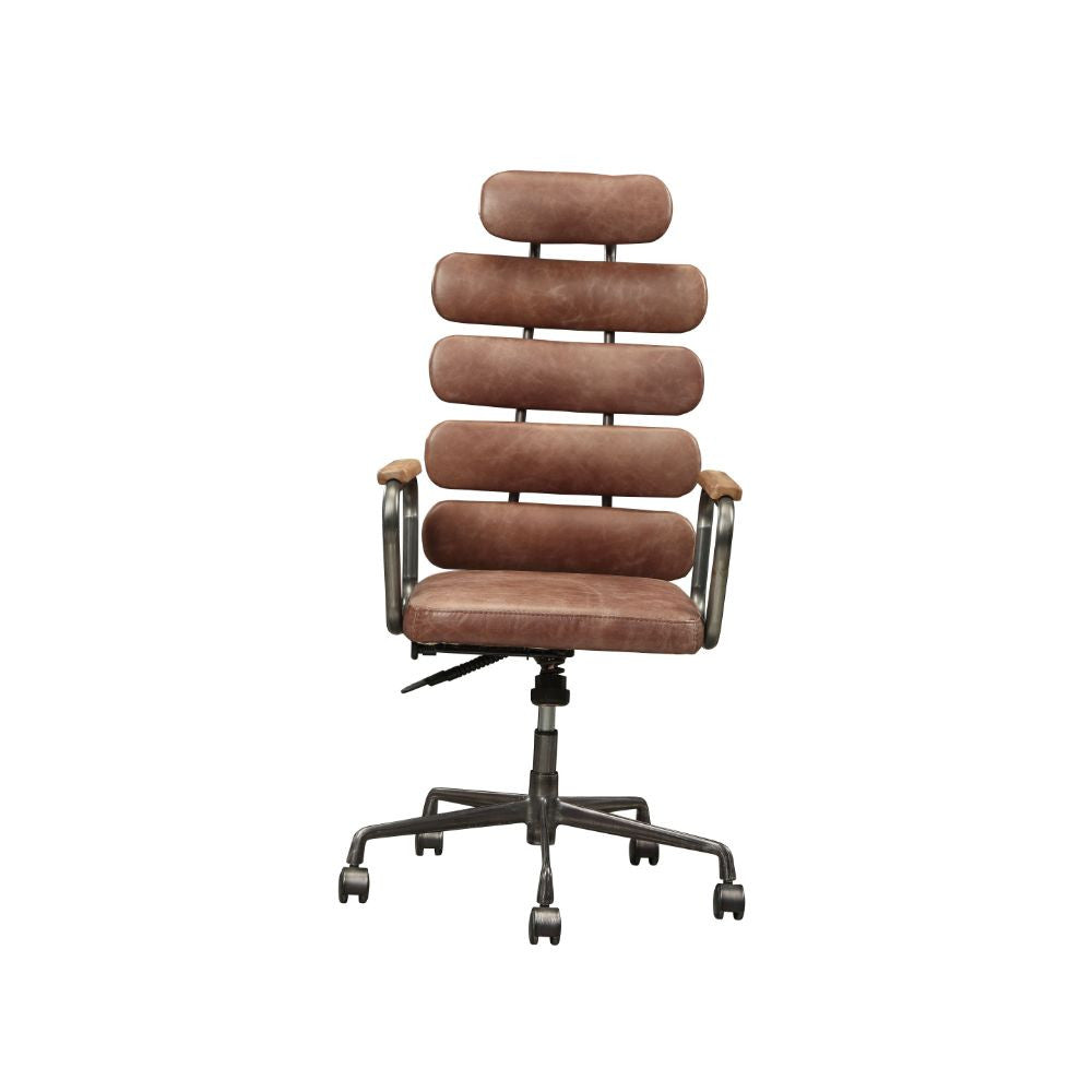 ACME 92110 Calan Executive Office Chair, Vintage Whiskey Top Grain Leather