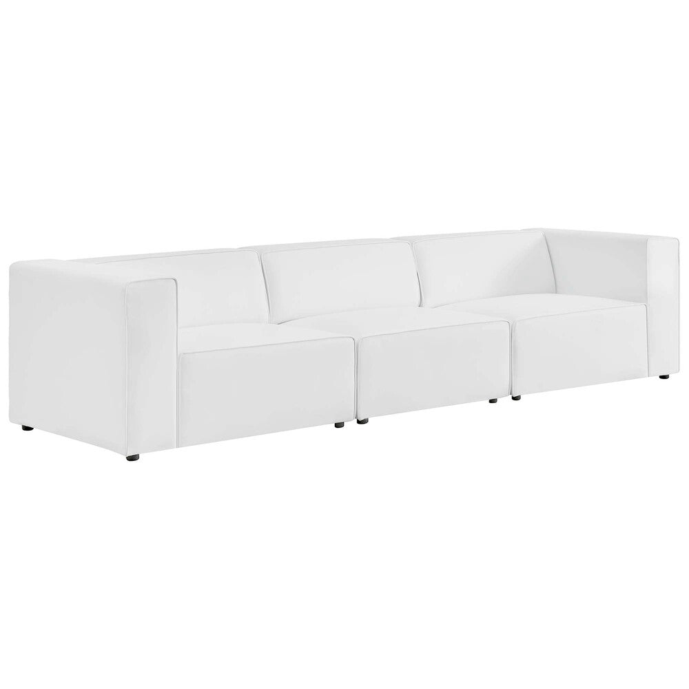 Modway EEI-4789 Mingle 3-Piece Vegan Leather Sectional Sofa