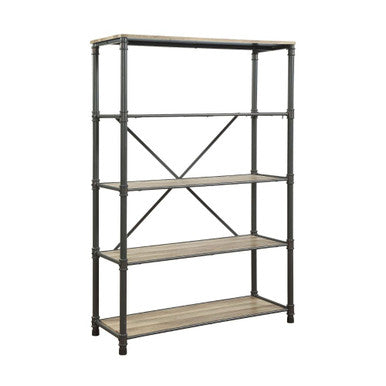 ACME 92200 Itzel Bookshelf, Antique Oak & Sandy Gray