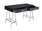 ACME 92227 Coleen Desk, Black High Gloss & Chrome