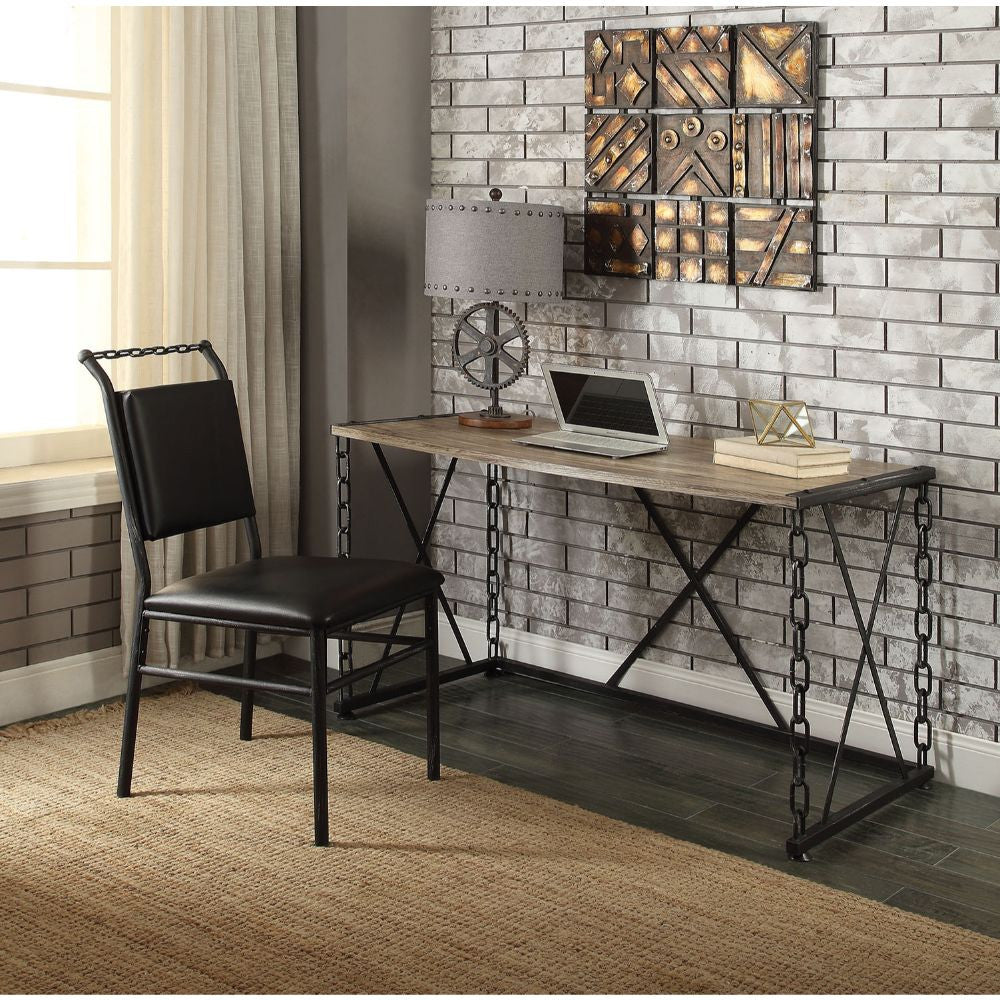 ACME 92248 Jodie Desk, Rustic Oak & Antique Black