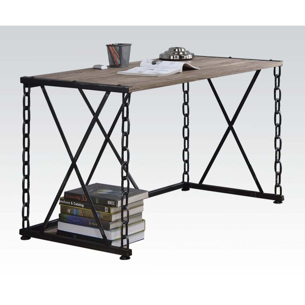 ACME 92248 Jodie Desk, Rustic Oak & Antique Black