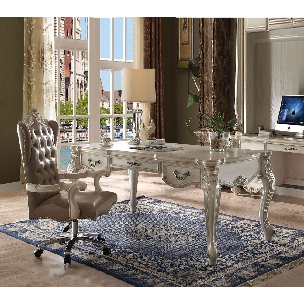 ACME 92275 Versailles Executive Desk (Leg), Bone White