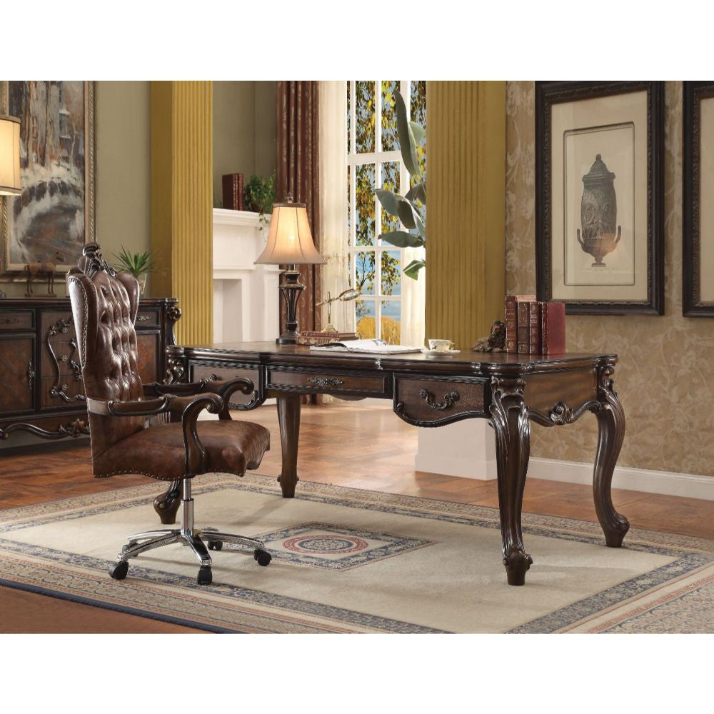 ACME 92280 Versailles Executive Desk (Leg), Cherry Oak