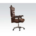 ACME 92282 Versailles Executive Chair with Swivel & Lift, 2-Tone Light Brown PU & Cherry Oak