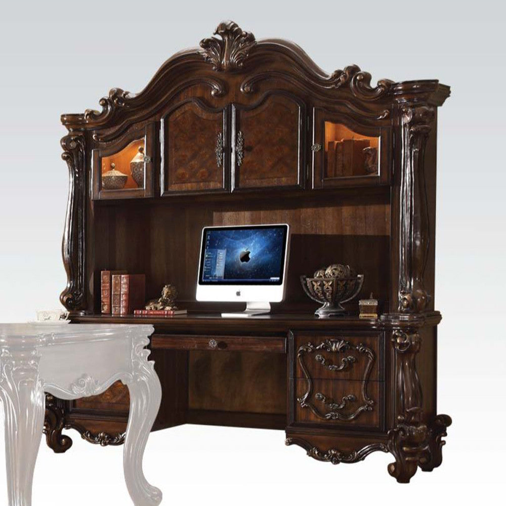 ACME 92284 Versailles Computer Desk & Hutch, Cherry Oak (1Set/2Ctn)  1