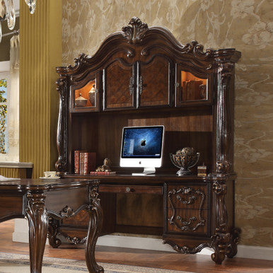 ACME 92284 Versailles Computer Desk & Hutch, Cherry Oak (1Set/2Ctn)