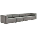 Modway EEI-4793 Mingle 4-Piece Vegan Leather Sectional Sofa