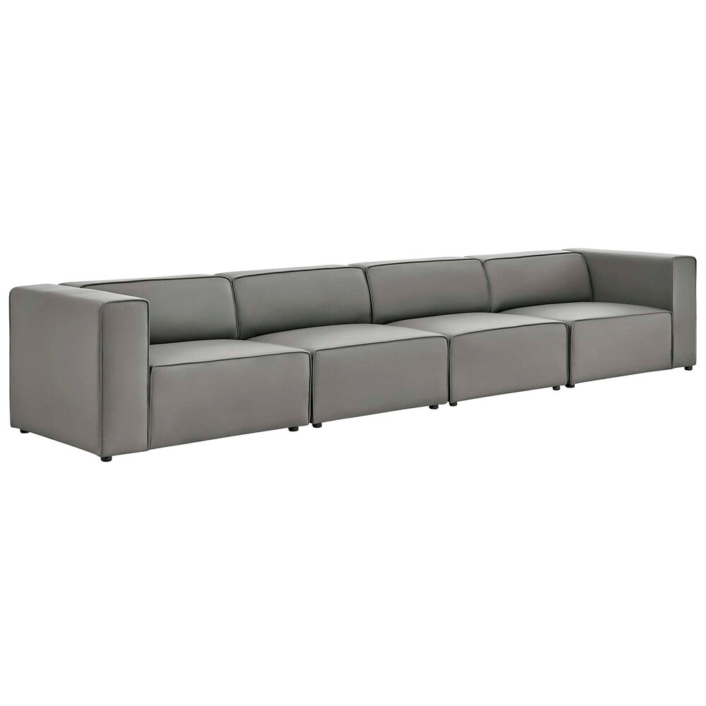 Modway EEI-4793 Mingle 4-Piece Vegan Leather Sectional Sofa