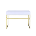 ACME 92312 Coleen Desk, White & Brass