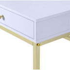 ACME 92312 Coleen Desk, White & Brass