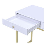ACME 92312 Coleen Desk, White & Brass