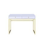 ACME 92312 Coleen Desk, White & Brass