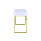 ACME 92312 Coleen Desk, White & Brass
