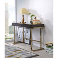 ACME 92336 Boice Desk, Espresso PU & Champagne