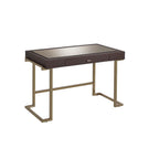 ACME 92336 Boice Desk, Espresso PU & Champagne