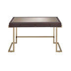 ACME 92336 Boice Desk, Espresso PU & Champagne