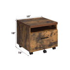 ACME 92398 Bob File Cabinet, Weathered Oak