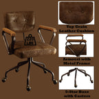 ACME 92410 Hallie Executive Office Chair, Vintage Whiskey Top Grain Leather