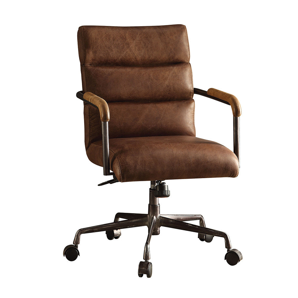 ACME 92414 Harith Executive Office Chair, Retro Brown Top Grain Leather