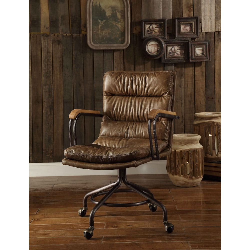 ACME 92416 Harith Executive Office Chair, Vintage Whiskey Top Grain Leather