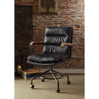 ACME 92417 Harith Executive Office Chair, Vintage Blue Top Grain Leather