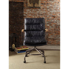 ACME 92417 Harith Executive Office Chair, Vintage Blue Top Grain Leather