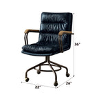 ACME 92417 Harith Executive Office Chair, Vintage Blue Top Grain Leather