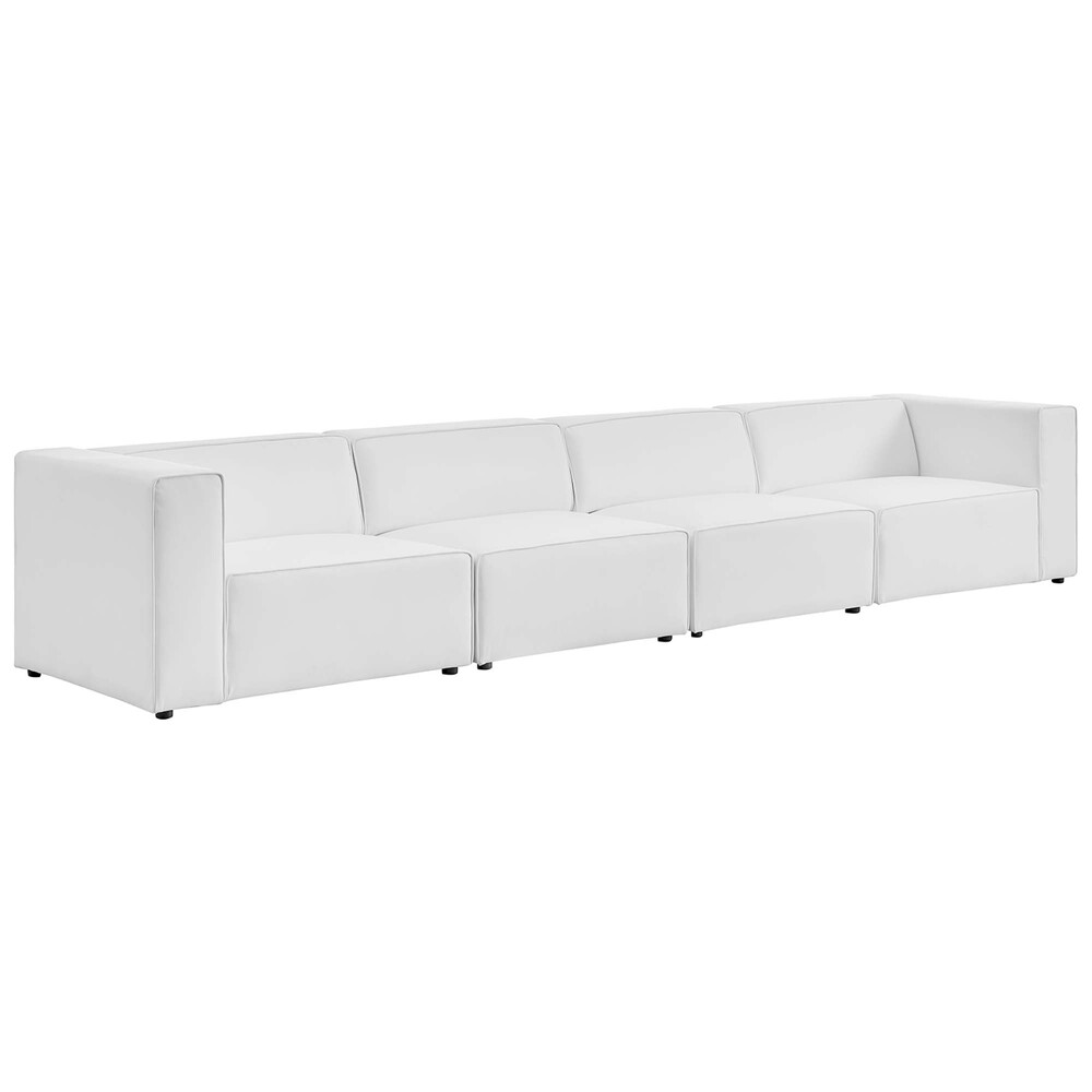 Modway EEI-4793 Mingle 4-Piece Vegan Leather Sectional Sofa