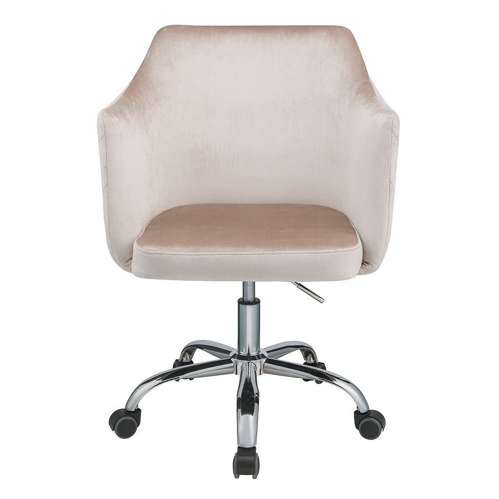 ACME 92506 Cosgair Office Chair, Champagne Velvet & Chrome