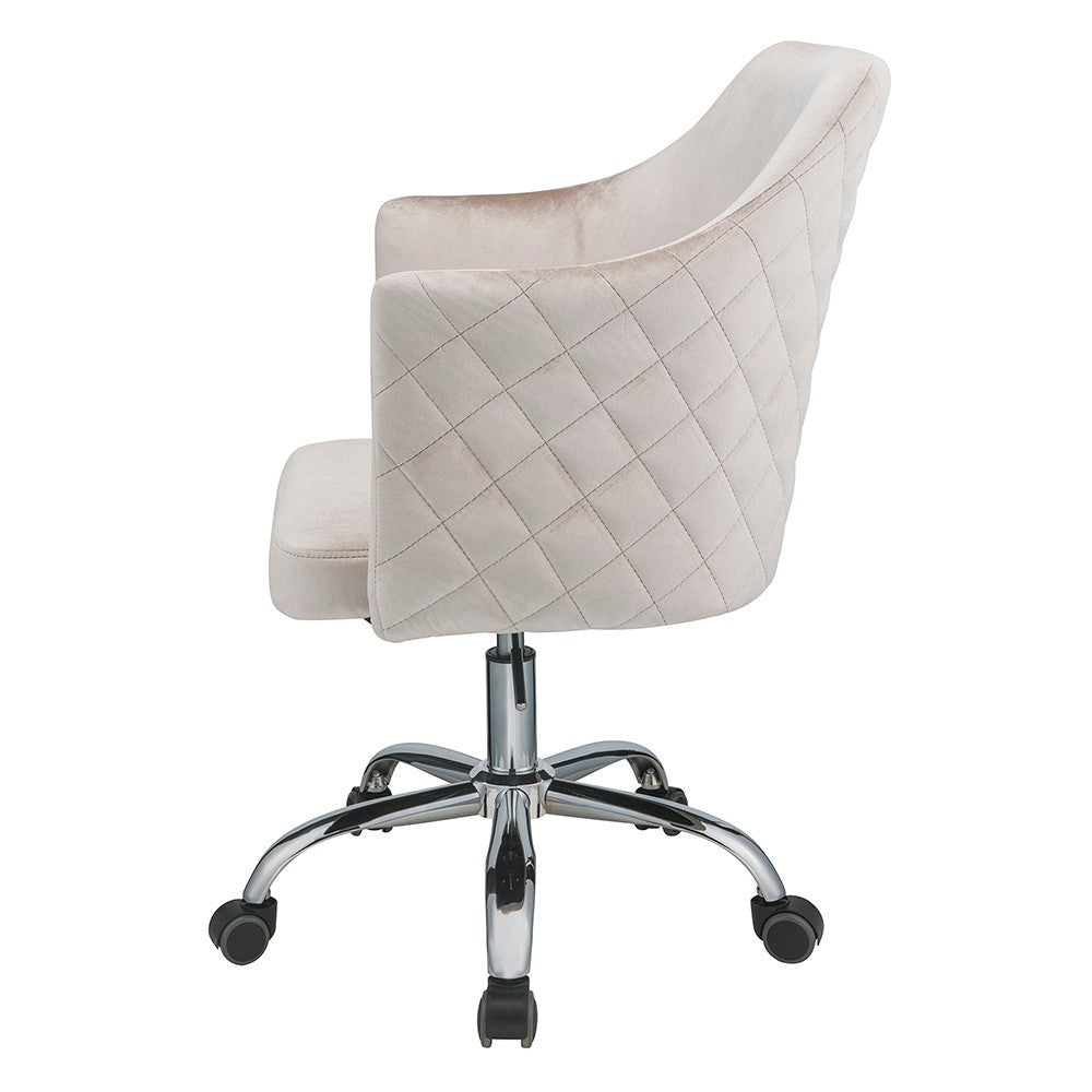 ACME 92506 Cosgair Office Chair, Champagne Velvet & Chrome