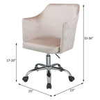ACME 92506 Cosgair Office Chair, Champagne Velvet & Chrome