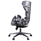 ACME 92552 Megan Executive Office Chair, Vintage Black Top Grain Leather & Aluminum