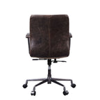 ACME 92558 Zooey Executive Office Chair, Distress Chocolate Top Grain Leather