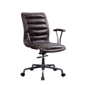 ACME 92558 Zooey Executive Office Chair, Distress Chocolate Top Grain Leather