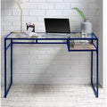 ACME 92586 Yasin Writing Desk, Blue & Glass
