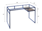 ACME 92586 Yasin Writing Desk, Blue & Glass  1