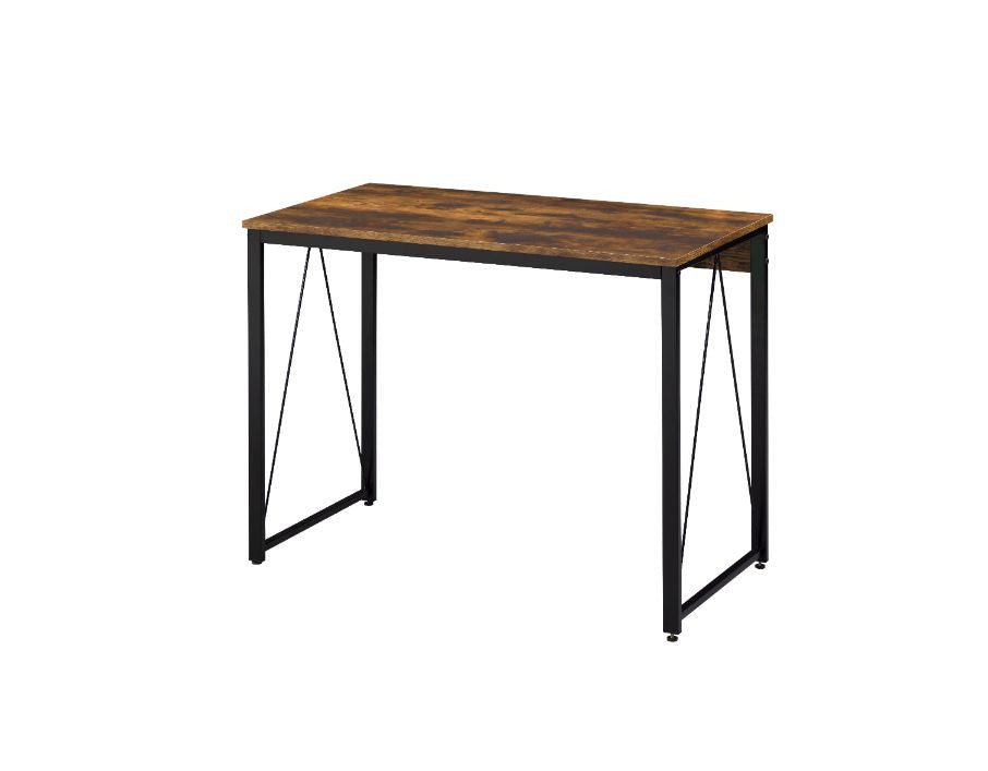 ACME 92600 Zaidin Writing Desk, Weathered Oak & Black Finish