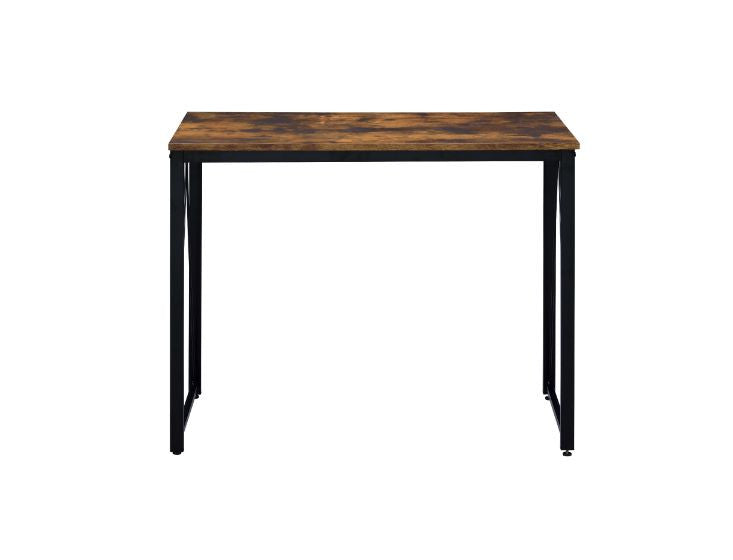 ACME 92600 Zaidin Writing Desk, Weathered Oak & Black Finish  2