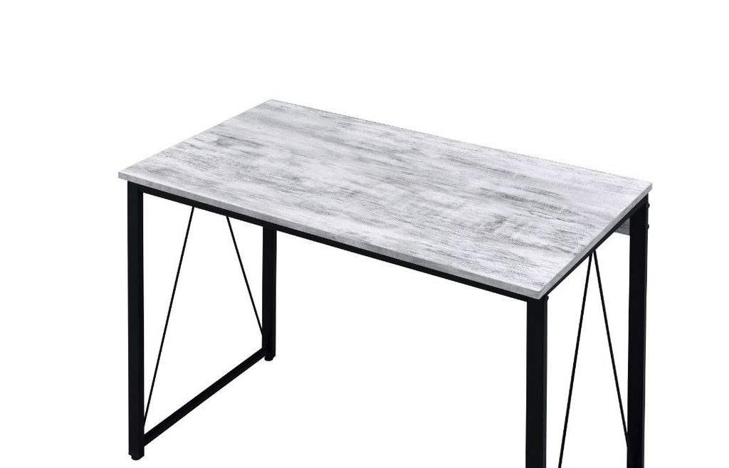 ACME 92604 Zaidin Writing Desk, Antique White & Black Finish  1