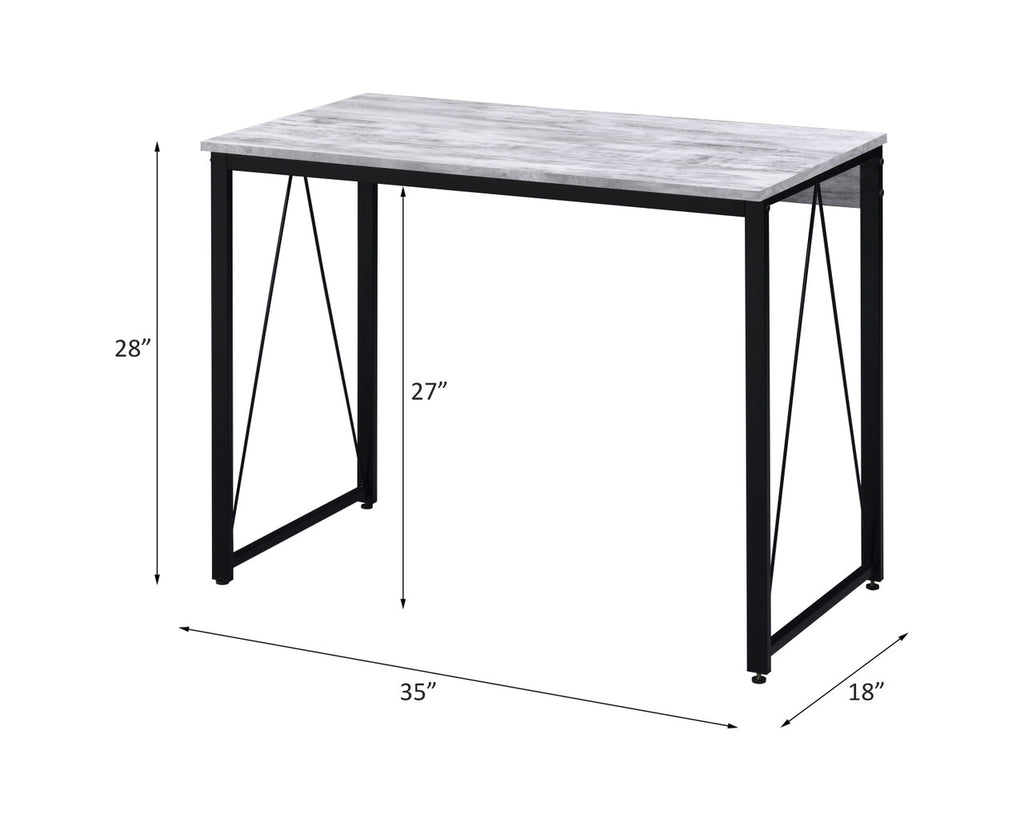 ACME 92604 Zaidin Writing Desk, Antique White & Black Finish  3