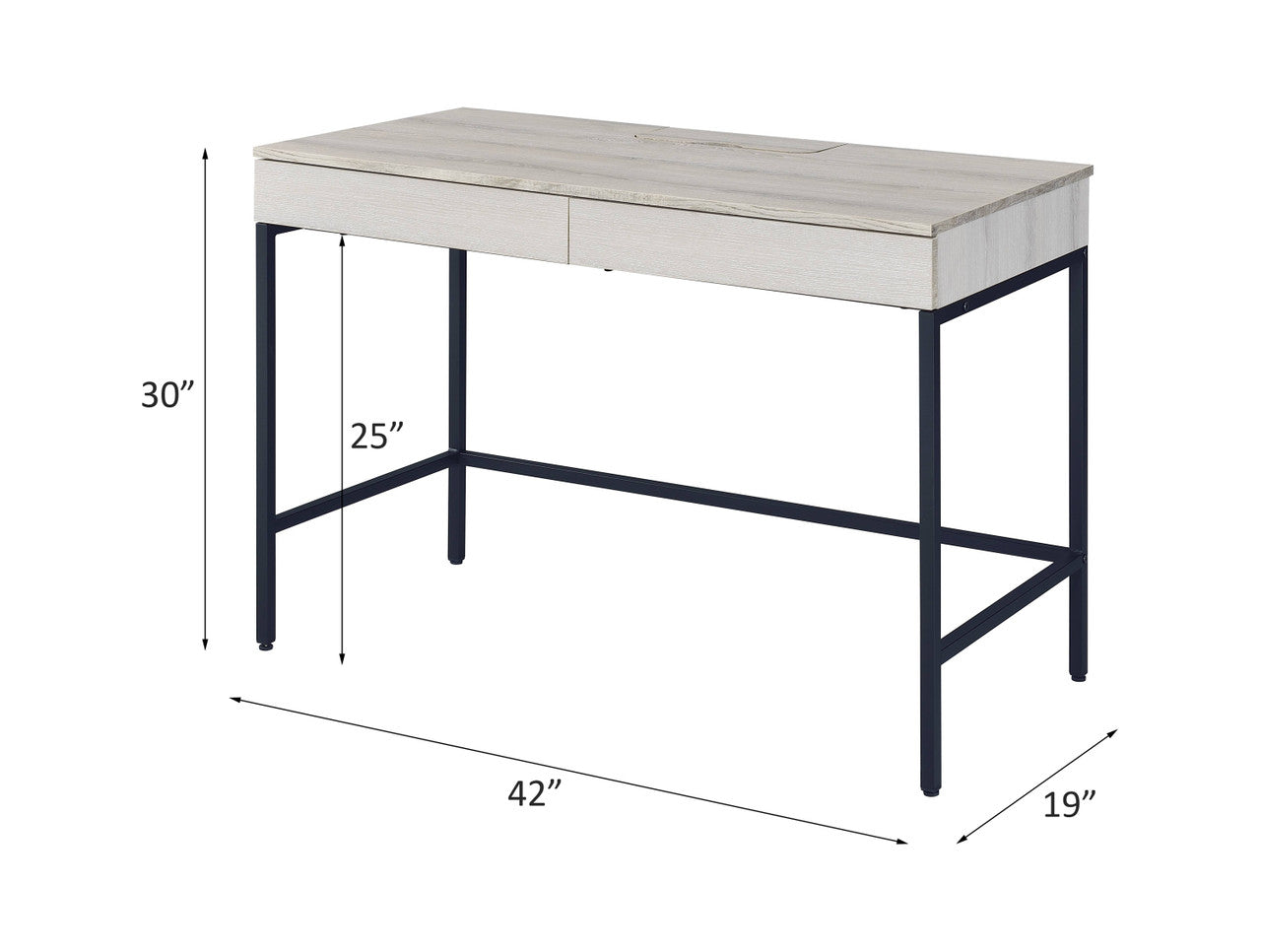 ACME 92670 Wendral Desk, Natural & Black