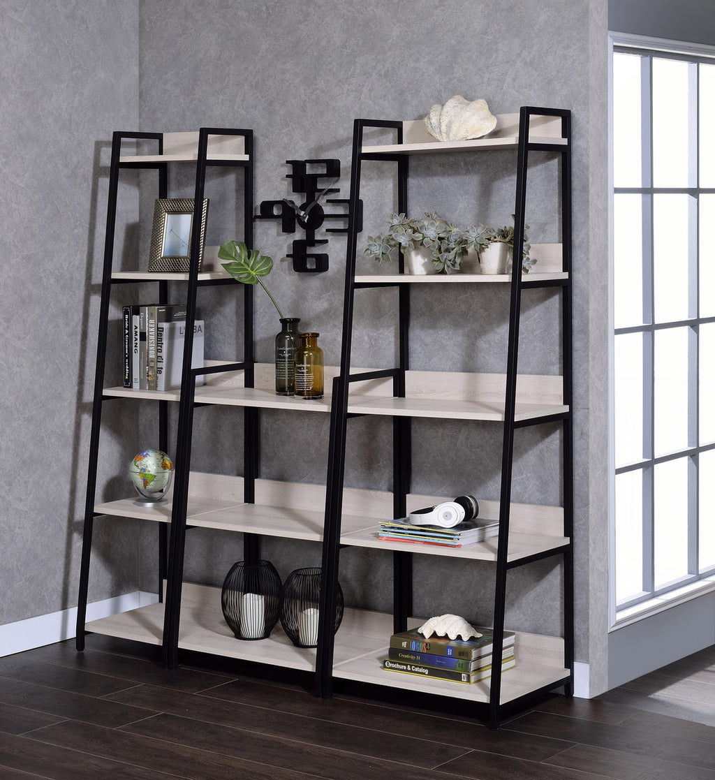 ACME 92673 Wendral Bookshelf (5-Tier, 16"L), Natural & Black