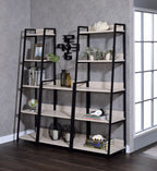 ACME 92673 Wendral Bookshelf (5-Tier, 16"L), Natural & Black
