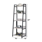 ACME 92673 Wendral Bookshelf (5-Tier, 16"L), Natural & Black  2