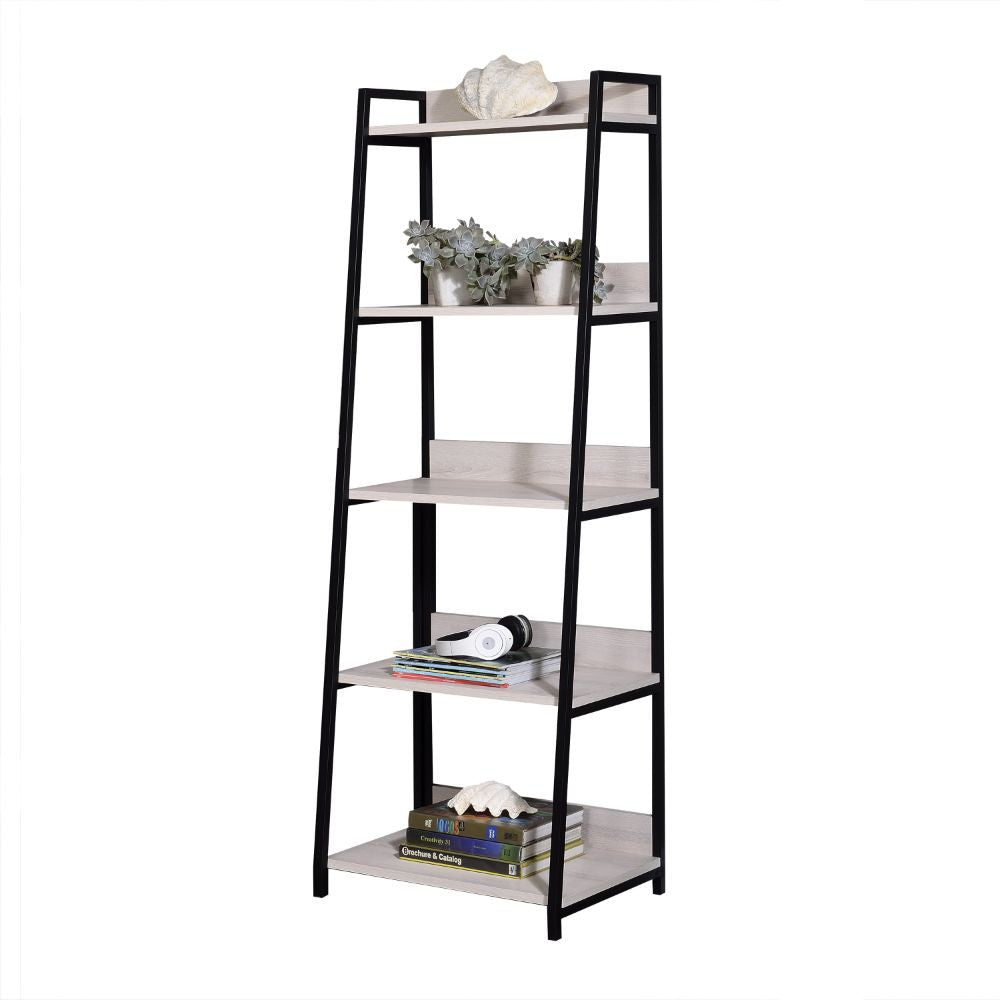 ACME 92674 Wendral Bookshelf (5-Tier, 23"L), Natural & Black
