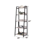 ACME 92674 Wendral Bookshelf (5-Tier, 23"L), Natural & Black  3